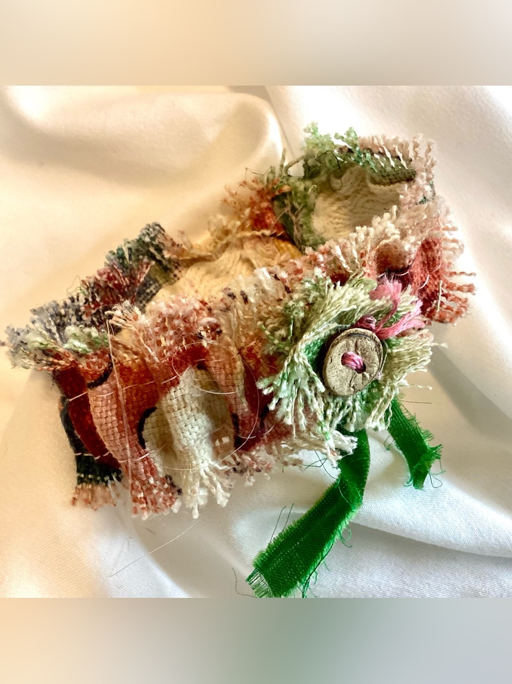 Cotton print stretch elastic Handmade bracelet.